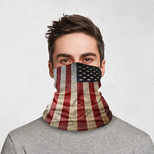 n a Seamless Face Cover Bandana Neck Gaiter Scarf Face Protection Magic Scarf Headwear for Outdoors, Festivals, Sports (Flag)