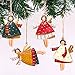 AYOGU Lot of 12 PCS Tin Dancing Angels Christmas Tree Ornaments,Xmas Tree Decorative Hanging Ornaments for Holiday Party,Home Decorations