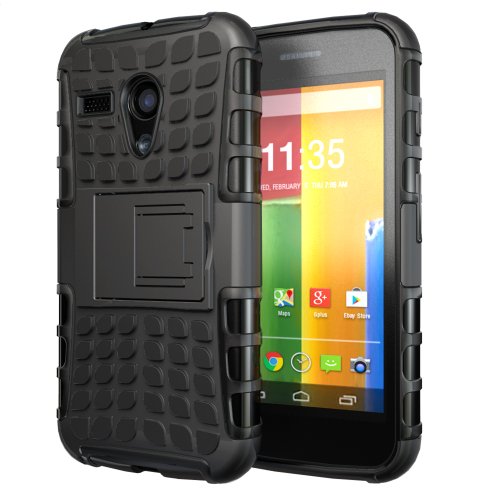 Hyperion Motorola Google Moto G Phone Protective Case/Cover (Compatible with All Moto G (DVX) Models) **Hyperion Retail Packaging** [2 Year Warranty] (EXPLORER, BLACK)