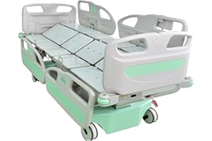 HopeFULL (HC-91 EZ-Turn ICU Hospital Bed with Lateral Tilting, 12 pcs of Sectional 4.7" Foam Mattress, LINAK Motor, Weight Scale, Foot Control, Height Adjust by Two Stems, No Good for Patient Lift
