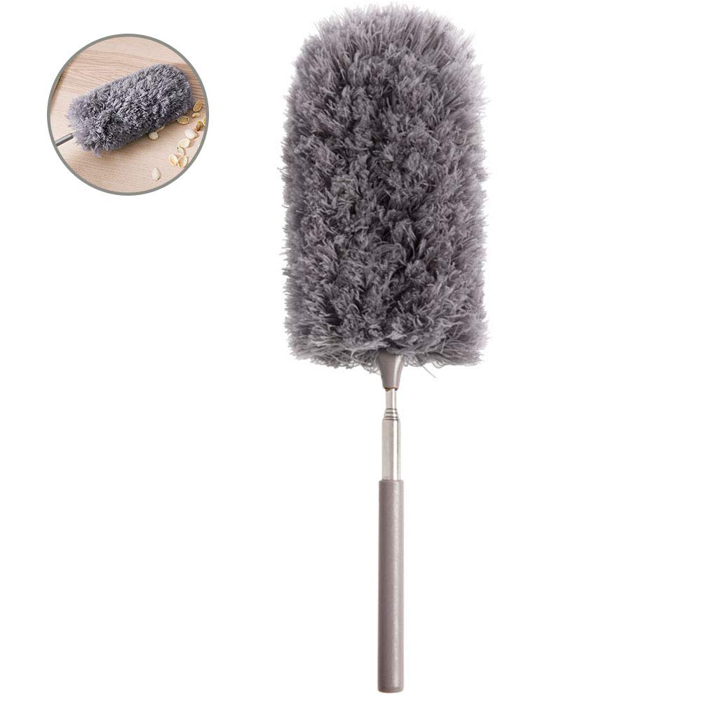 Cleaning Duster, Portable Microfiber Fluffy Duster Extendable Fluffy