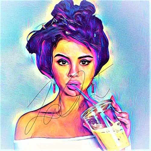Amazon.com: Selena Gomez Abstract Drawing Print Poster ...
