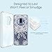 LK Case for Galaxy S9 Plus, [Shock Absorbing] White Henna Mandala Floral Lace Clear Design Printed Air Hybrid with TPU Bumper Protective Case Cover for Samsung Galaxy S9 Plus - Clear
