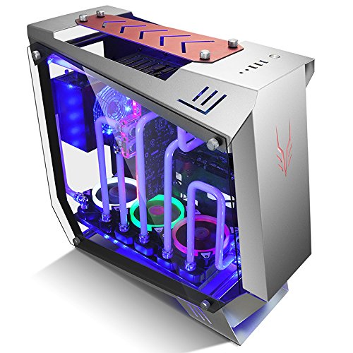 GOLDEN FIELD 5300 ATX Case Full Tower PC Gaming Computer Case ATX/M-ATX/ITX Desktop Computer Shell Cases with Tempered Glasse - Thumbnail 6