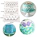 4Pcs/Set Mermaid Tail Silicone Fondant Mold & Scale Fondant Cutter, Fish Scales Pattern Geometric Embossing Biscuit Cookie Cutter DIY Mermaid Birthday Party Cake Decorating Supplies
