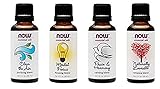 4-Pack: Now Foods Mood Lifting Variety Essential Oil Blends - 1oz Each