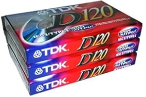 TDK Dynamic Performance D120 High Output IEC I / Type I - 3 Pack Audio Cassette Tapes
