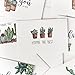 Blank Watercolor Thank You Cards: 36 Assorted Boxed Pack - Succulent Floral Green & Black & White Card Designs: Bulk Note Box for Graduation, Wedding, Bridal Party, Baby Shower, Men & Women Sympathy