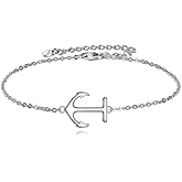 NIFUNAO Cross/Anchor/Evil Eye Bracelets 925 Sterling Silver Cross Bracelets for Women Cross Jewelry for Women