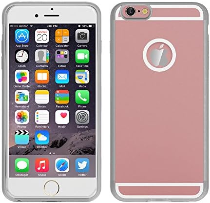 [1A Upgrade] OSSU iPhone 6 6S Qi Wireless Charging Receiver Phone Case Charger Back Cover with Flexible Lightning Connector (Rose Gold)
