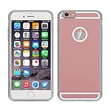 [1A Upgrade] OSSU iPhone 6 6S Qi Wireless Charging Receiver Phone Case Charger Back Cover with Flexible Lightning Connector (Rose Gold)