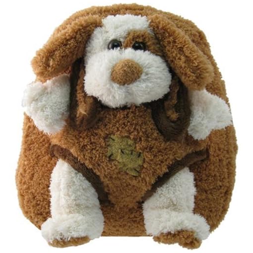 Brown Puppy Plush Kids Animal Backpack