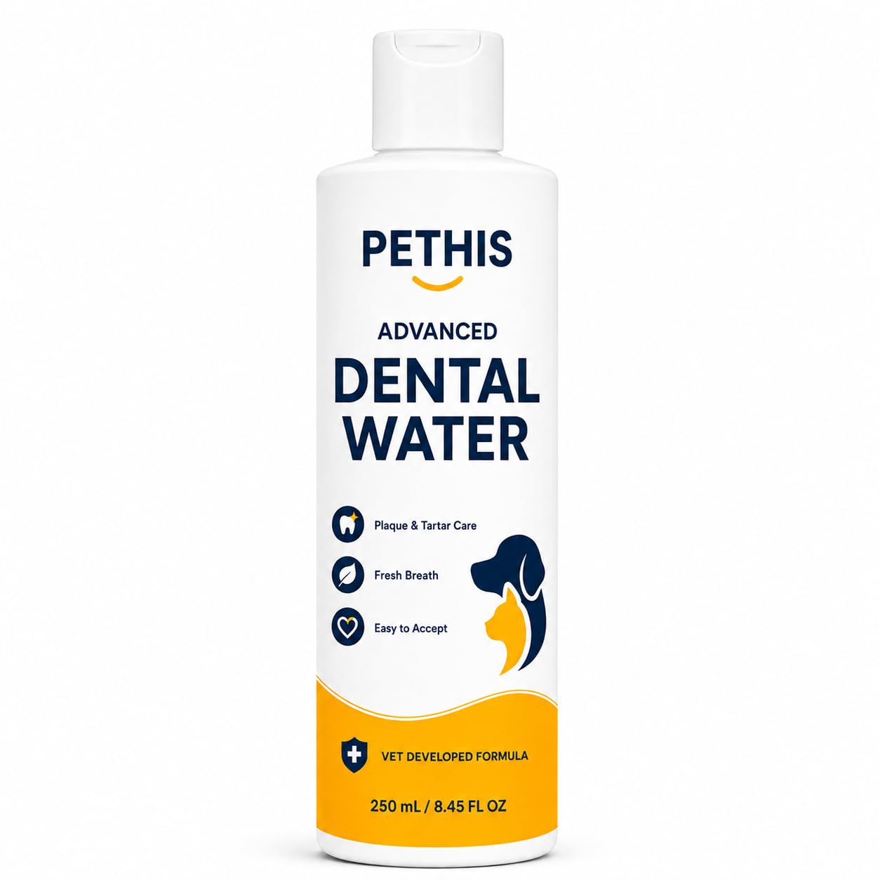 PETHIS Dental Water Additive for Dogs & Cats - Fresh Breath, Teeth & Gum Care, No Brushing Required, Professionally Formulate