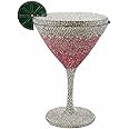 WuDiaoer Women Goblet Rhinestone Evening Bag Cocktail Cup Diamond Clutch Funny Crystal Prom Handbag Wedding Purse for Party