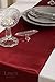 Ling's moment 12 x 108 Inch Satin Table Runner Maroon, Burgundy, Dark Red, Pack of 1, For Wedding Banquet Decorations, Bridal Shower, Christmas, Birthday, Graduation, Prom, Party Table Decor