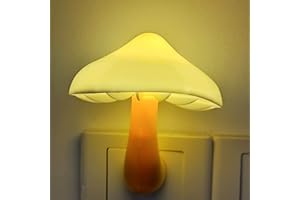 AUSAYE Sensor LED Night Light Plug in Wall Lamp, Energy Saving NightLight Cute Mushroom Night Lights for Adults Kids Bedroom,Bathroom,Toilet, Stairs, Kitchen,Hallway Corridor Warm White