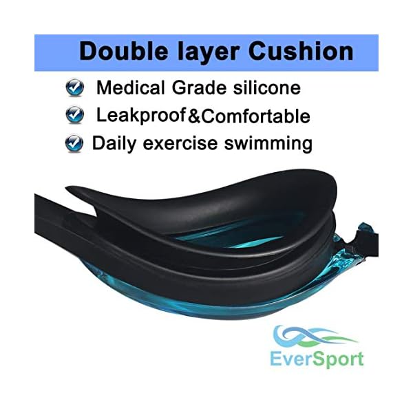 EverSport Swim Goggles 2 Pack, Anti Fog UV Protection Streamline Design