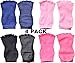 Beurlike Womens Toeless Yoga Socks Grips No Slip Skid Barre Pilates Socks Unisex (Black+Darkblue+Pink+Rose, 4PCS)