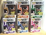 Funko Rainbow Batman Pop Vinyl 75th Anniversary Exclusive Collector's Set (All 6 Colors)