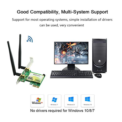 Ziyituod-Tarjeta-WiFi-AC-inalmbrico-de-1200Mbps-con-Adaptador-Bluetooth-40-Tarjeta-de-Red-WiFi-PCI-Express-PCIe-Tarjeta-de-Banda-Dual-24GHz-5GHz-PCI-e-para-Juegos-de-EscritorioPC