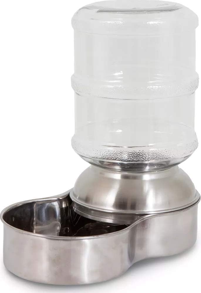 Petmate Pet Waterer, Blend, Stainless, 1 Count (Pack of 1)