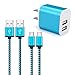 Android Charger with Wall Plug, Hootek 2.1A Dual Port USB Wall Charger Brick Block Charger Cube Box with 2Pack 6ft Micro USB Cable Phone Charger Cord for Samsung Galaxy S7 S6 Edge J3 J7, LG Stylo 5 3