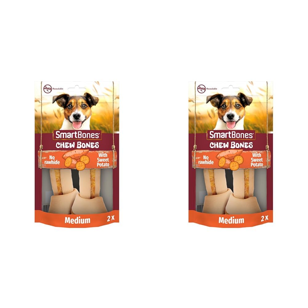 Smartbones 2 Medium Sweet Potato Bones Rawhide Free Chew Dog Treats (Pack of 2) — image 1