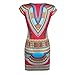 BEAUTYVAN New Women Summer Casual Sleeveless Traditional African Print Party Dress (XL, Hot Pink)