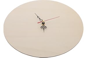 MUSISALY DIY Wooden Clock Dial Blank Kit Unfinished Round Clock Base for Craft Projects