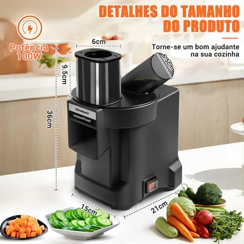 Cortador de Legumes Eletrico, Ralador de Legumes Eletrico 110V