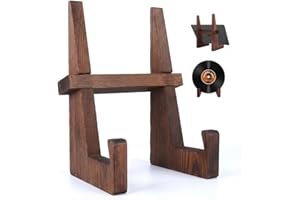 ZENSEWEN Wooden Cookbook Stand for Kitchen Counter – Rustic Farmhouse Recipe Holder & Tablet Display – Portable Cross-Type Bo