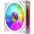 TJ Prism 120mm GEN4 Pro ARGB case Fan White Edition,Infinity Mirror RGB Light Effect 5V 3PIN Motherboard Light Sync 1000~1650RPM PWM PC Fan Suitable for Computer Cases and Liquid radiators