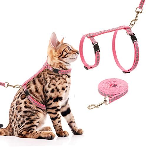 SCIROKKO Cat Harness and Leash Set - Escape Proof Adjustable for Outdoor Walking with Safety Buckle