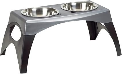 Amazon Com Bergan Elevated Double Bowl Feeder Pet Supplies