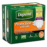 Depend Protection with Tabs Maximum Briefs, Large, Case/64 (4/16s)