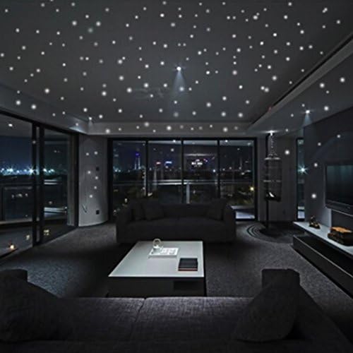 Iumer 400pcs Luminous Wall Sticker Round Dot Home Decal for Kids Room