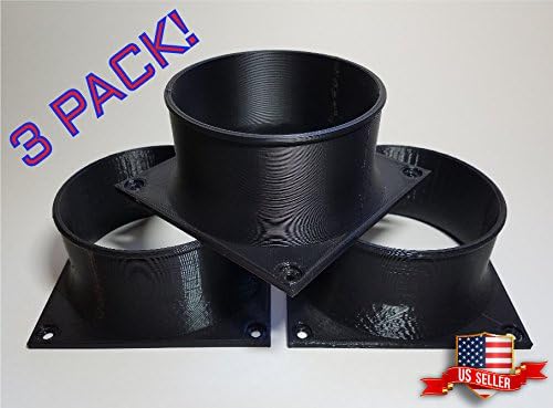 A13D Solutions Antminer S1 S3 S5 S7 S9 T9 L3 120Mm Fan Duct Coupler Cooling Shroud To 4" Inch Vent Hose 3 Pack