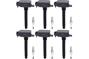 muge racing UF807 Ignition Coil Pack and Iridium Spark Plugs Compatible with Chrysler Pacifica 3.6L, Voyager 3.6L, Dodge Durango 3.6L, Jeep Grand Cherokee 3.6L, Wrangler 3.6L, Replace# 68223569AB