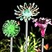 Solar Garden Lights - 3 Pack Solar Powered Garden Stake Lights with a Purple LED Light Stake, Multi-Color Changing LED Solar Stake Lights for Garden,Patio,Backyard (Dandelion,Lily,Sunflower)