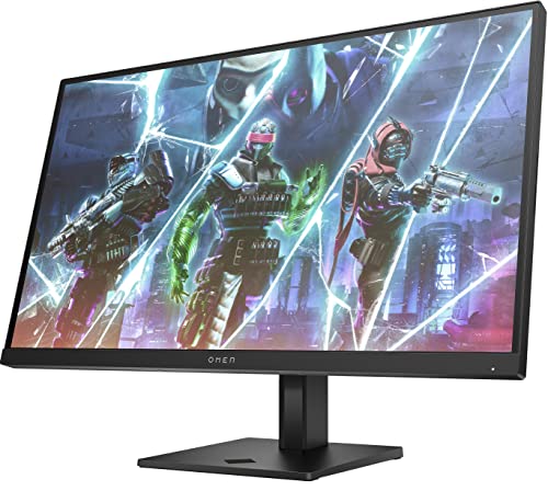 Omen 27s Gaming Monitor - 27 Zoll Bildschirm, FHD Display, 240Hz, AMD FreeSync Premium, 1 ms Reaktionszeit, 2X HDMI 2.0, Display Port 1.4, 2X USB-A, USB-B, Audioausgang, RGB Beleuchtung, schwarz