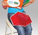 Sensory Stimulation Weighted Gel Lap Pad - 3 Pounds Hexagon Shaped Red Color