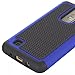 lg k7 phone case,Voberry® Shock Proof Dual Layer Soft Rubber Impact Armor Case Back Hybrid Cover For LG K7 (Blue)