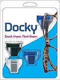 Docky A 3-Pack of Plastic Glasses Holders for Reading Glasses and Spectacles in the Car, Bathroom, Desk, or Bedroom. New Retainer Gadget for Sunglasses and Prescription Lenses - Never Lose Eyewear!
