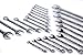 Kesler 24 Piece Full Polish SAE and Metric Combination Wrench Set with Roll-up Tool Bag