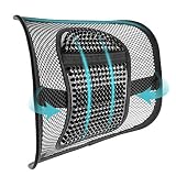 ACVCY Lumbar Mesh Support for Office Chair or Car Seat, Breathable Comfortable Back Support for Office Chair Lumbar Support Cushion for All Types Car Seats Office Chair 12" x 16"