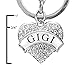 Birthday Gift for Gigi Grandma Gigi Gifts Mother's Day Gift for Gigi Engraved Keychain Crystal Heart Gift for Grandma Clear