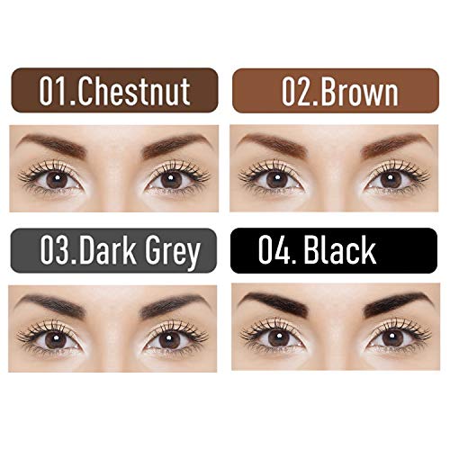 Tattoo Pen Microblading Eyebrow Pencil(4 Pack 4 colour), Smudge-Proof Ink Gel Tint with Four Tips, Natural Hair-Like, Tint Dye Cream for Eyes Makeup