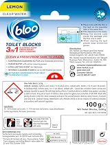 Bloo 3in1 Toilet Blocks 2 Pack Lemon Cistern Cleaner Foaming Limescale view 2