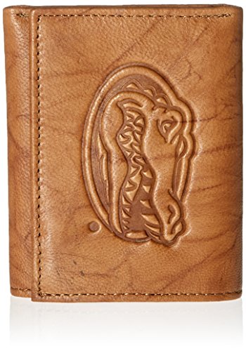 Ncaa florida gators embossed genuine leather trifold wa…