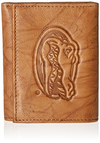 NCAA Florida Gators Embossed Genuine Leather Trifold Wallet